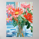 Bloemen & Licht: Een tafelblad Bloemen Verrukking Poster (Voorkant)