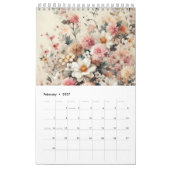 Bloemen lichte Waterverf Kalender (Feb 2027)