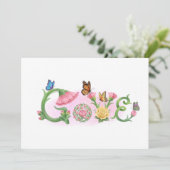 Bloemen Liefde Bedankkaart (Staand voorkant)