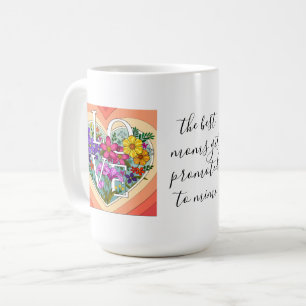 Bloemen LIEFDE hart (voor de 1e keer oma) koffie m Koffiemok