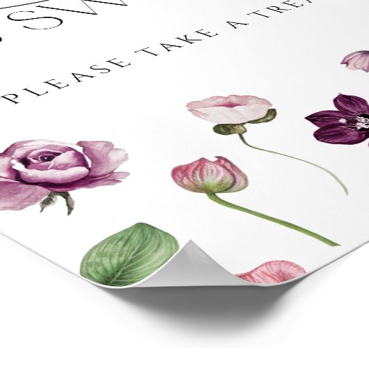 Bloemen Liefde is Zoet Neem Alsjeblieft Een Behand Poster (Hoek)