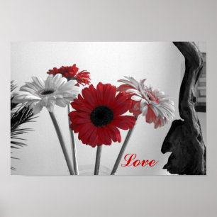 Bloemen, liefde poster