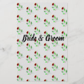 BLOEMEN LIEFDESLIED DOUCHE SPEL KAART FLYER (Achterkant)