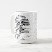 Bloemen lijn art koffiemok (Voorkant links)