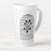 Bloemen lijn art latte mok (Rechterhoek)