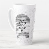 Bloemen lijn art latte mok (Linkerhoek)