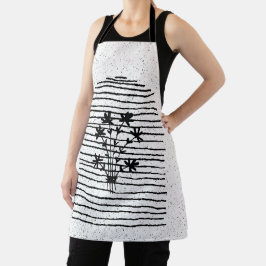 Bloemen lijn art schort