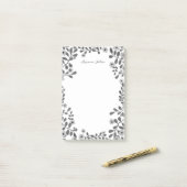 Bloemen Lijst B&W CUSTOM NAME Notitieblok Post-it® Notes (Op bureau)