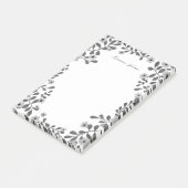 Bloemen Lijst B&W CUSTOM NAME Notitieblok Post-it® Notes (Schuin)