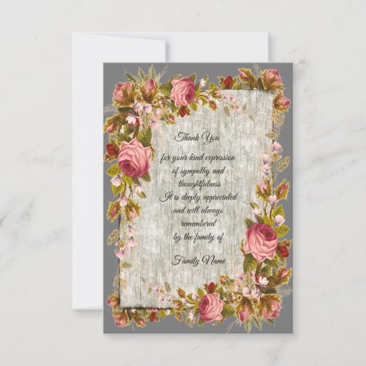 Bloemen Lijst Bedankkaart (Voorkant)