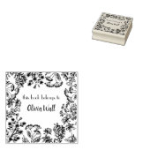  Bloemen Lijst Boekplaat Ex Libris Boekachtig Rubberstempel (Gestempeld)