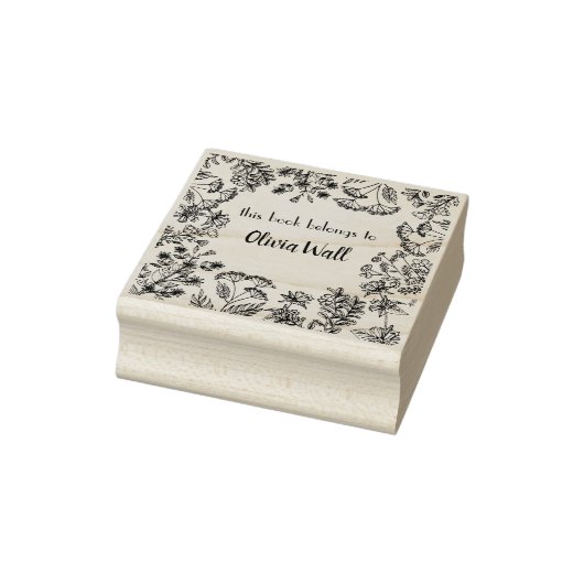  Bloemen Lijst Boekplaat Ex Libris Boekachtig Rubberstempel (Stempel)