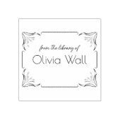 Bloemen Lijst Boekplaat Ex Libris Boekachtig Rubberstempel (Afrduk)