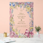  Bloemen lijst bruiloft Acryl Bord (Huwelijk)