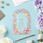 Bloemen lijst bruiloft Acryl Uitnodigingen (Insitu (Huwelijk))