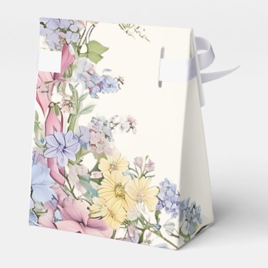 Bloemen lijst bruiloft Bedankdoosjes (Achterkant)