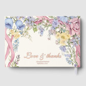  Bloemen lijst bruiloft Gastenboek (Achterkant)