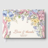  Bloemen lijst bruiloft Gastenboek (Voorkant)