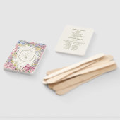  Bloemen lijst bruiloft Handwaaier (Niet-gemonteerd)