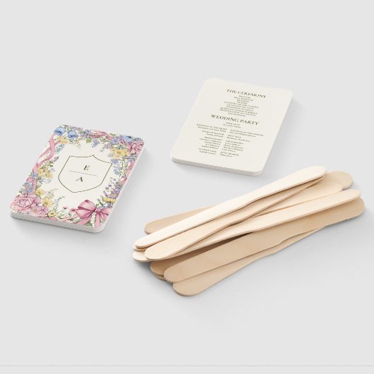  Bloemen lijst bruiloft Handwaaier (Niet-gemonteerd)
