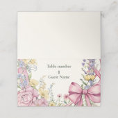  Bloemen lijst bruiloft Plaatskaartje (Buitenkant ongevouwen)