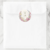  Bloemen lijst bruiloft Ronde Sticker (Tas)