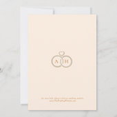 Bloemen Lijst  Cream Islamitische bruiloft Monogra Kaart (Achterkant)