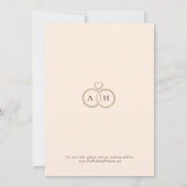 Bloemen Lijst  Cream Islamitische bruiloft Monogra Kaart (Achterkant)