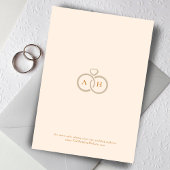 Bloemen Lijst  Cream Islamitische bruiloft Monogra Kaart