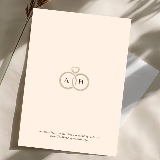 Bloemen Lijst  Cream Islamitische bruiloft Monogra Kaart