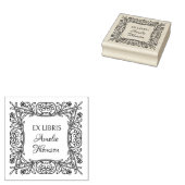  Bloemen Lijst Custom Ex Libris Bibliotheek Boek Rubberstempel (Gestempeld)