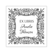  Bloemen Lijst Custom Ex Libris Bibliotheek Boek Rubberstempel (Afrduk)