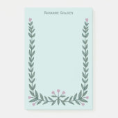 Bloemen Lijst CUSTOM NAME Notitieblok Post-it® Notes (Voorkant)