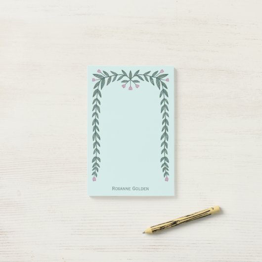  Bloemen Lijst CUSTOM NAME Notitieblok Post-it® Notes (Op bureau)