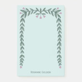  Bloemen Lijst CUSTOM NAME Notitieblok Post-it® Notes (Voorkant)