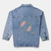 Bloemen Lijst Decoratie Denim Jacket (Achterkant)