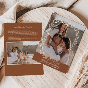 Bloemen Lijst Echte Folie 2 Foto Kerst Folie Feestdagenkaart