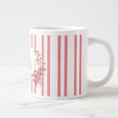 Bloemen Lijst en strepen Grote Koffiekop (Rechts)