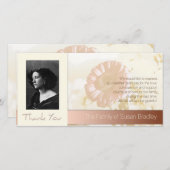 Bloemen Lijst foto sympathie dank u P Bedankkaart (Voorkant / Achterkant)