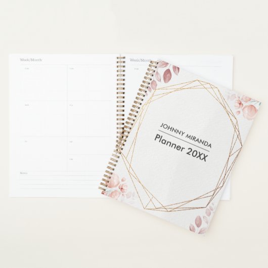 Bloemen & Lijst Gouden Maand en Week Planner (Display)