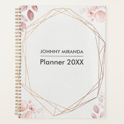 Bloemen & Lijst Gouden Maand en Week Planner (Voorkant)