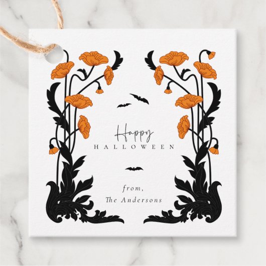  Bloemen Lijst Halloween Party Bedankjes Labels (Voorkant)