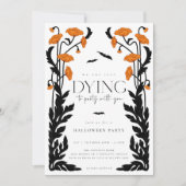 Bloemen Lijst Halloween Party Kaart (Voorkant)