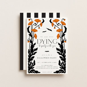  Bloemen Lijst Halloween Party Kaart