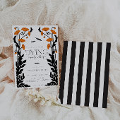 Bloemen Lijst Halloween Party Kaart