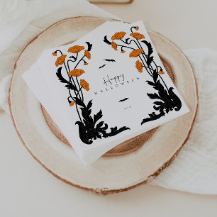 Bloemen Lijst Halloween Party Servet