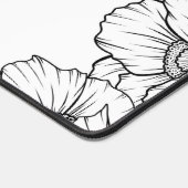 Bloemen lijst met jouw naam bureaumat (Hoek)