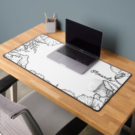 Bloemen lijst met jouw naam bureaumat