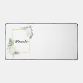 Bloemen lijst met jouw naam bureaumat (Voorkant)