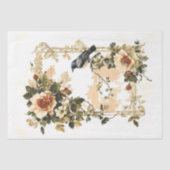 Bloemen Lijst met Vogel Tissuepapier (Voorkant)